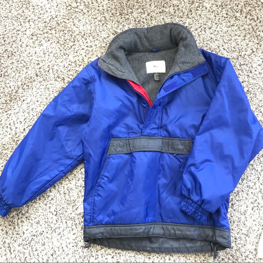 Blue water resistant pullover